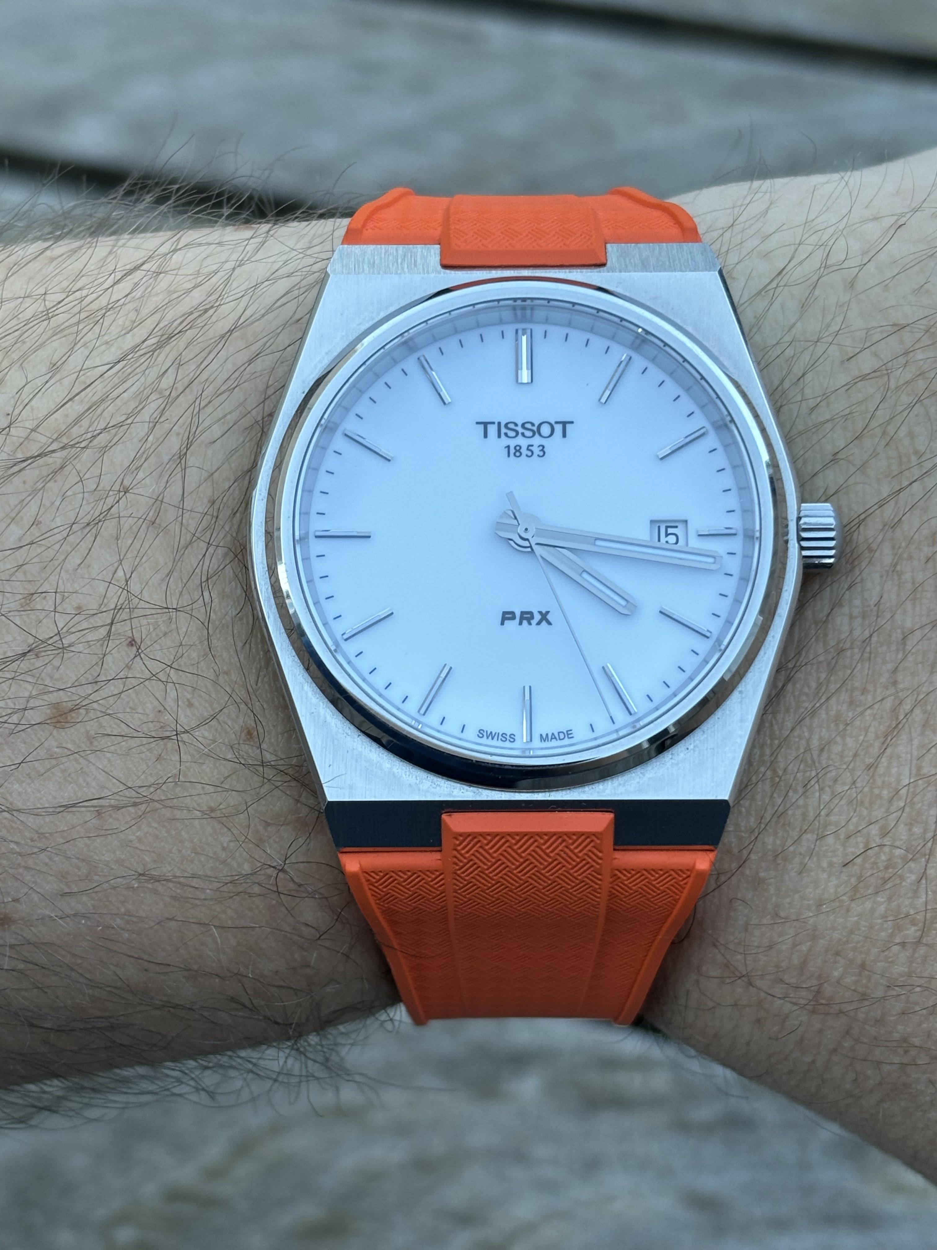 WTS Tissot PRX Full Lume Dial with Orange Delugs Strap WatchCharts