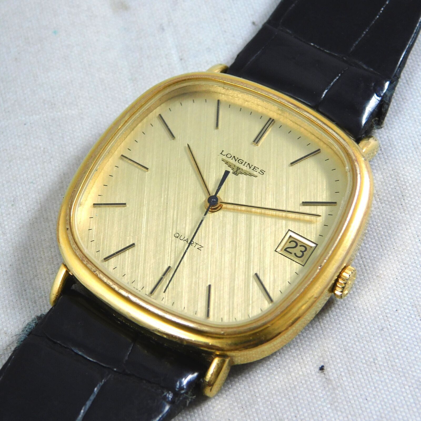 LONGINES L729.2 MEN'S DATE GOLD PLATED VINTAGE WATCH SWISS LONGINES L729.2 MEN'S DATE GOLD PLATED VINTAGE WATCH SWISS