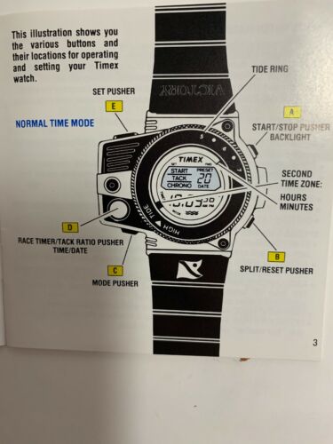 Vintage Timex Victory Sailing Men's RARE Watch Manual And Strap