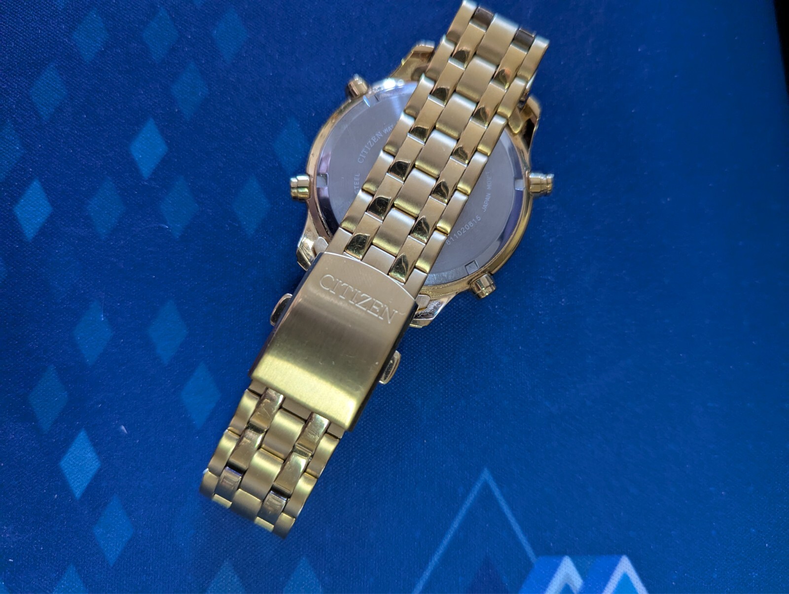 Citizen Quartz Alarm Chronograph Gold Plated - Model No. AI3XXX