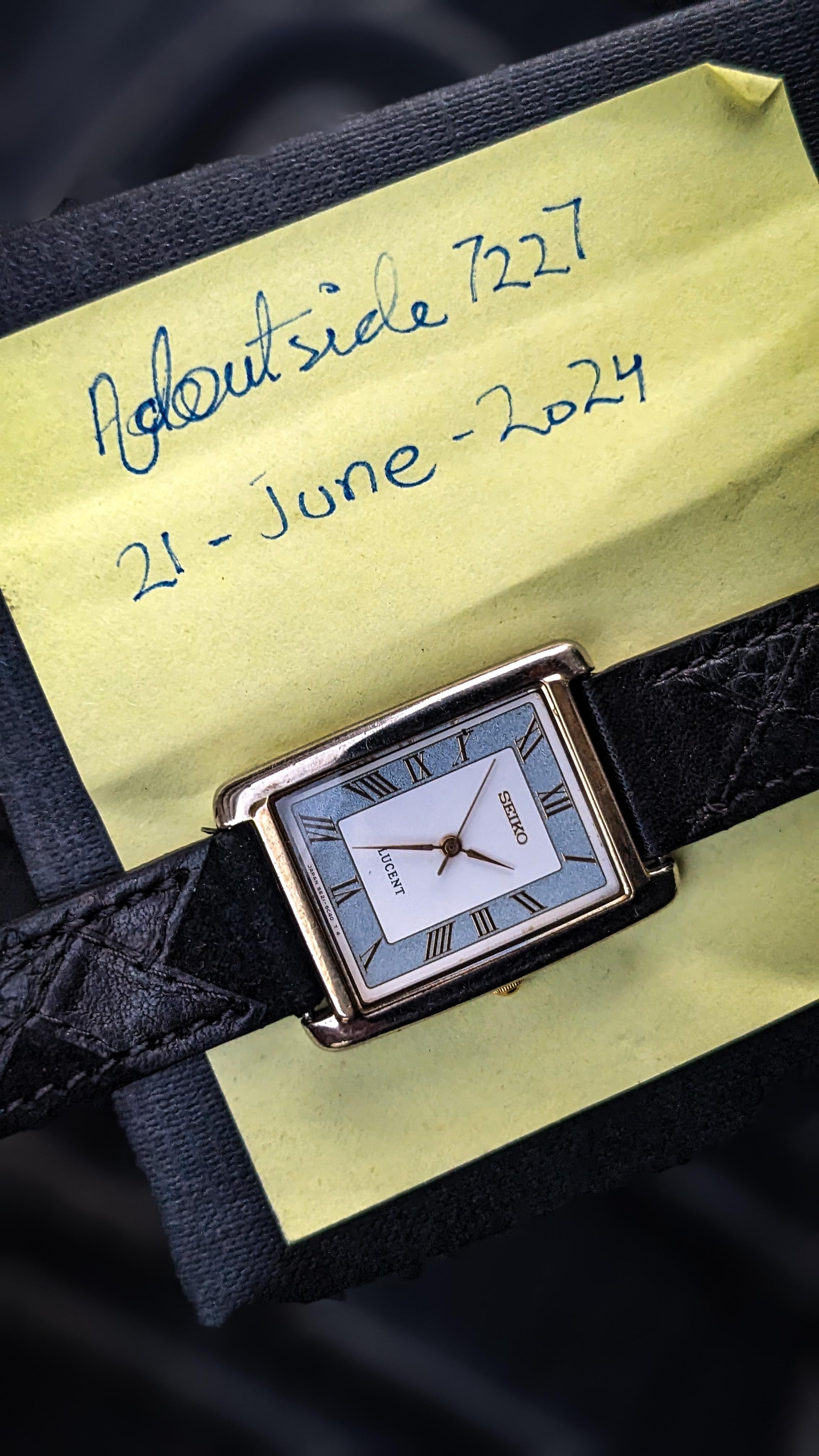 wts] Vintage Rare SEIKO Lucent TANK Roman numerals 5e21-5c10 Dress