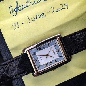 wts] Vintage Rare SEIKO Lucent TANK Roman numerals 5e21-5c10 Dress