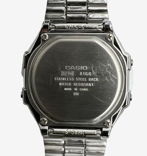 Casio a168 stainless sale steel back