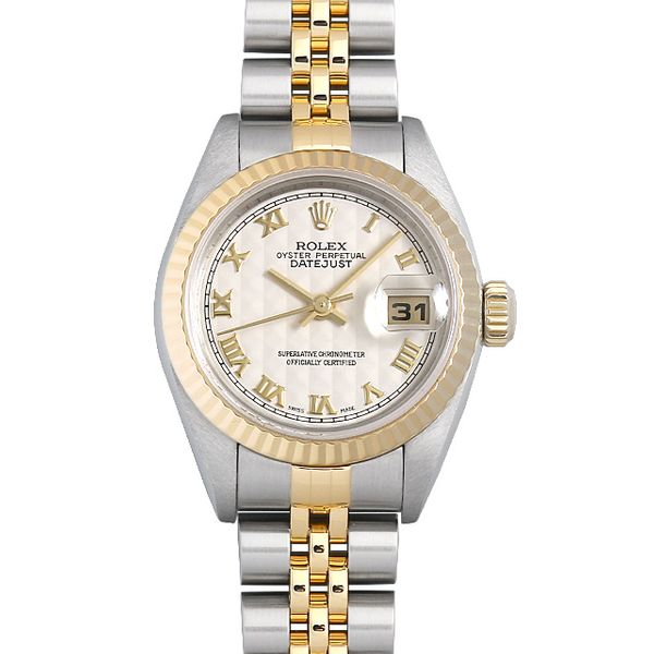 [No interest rate until 60 payments] Rolex Datejust 79173 Ivory Pyramid ...