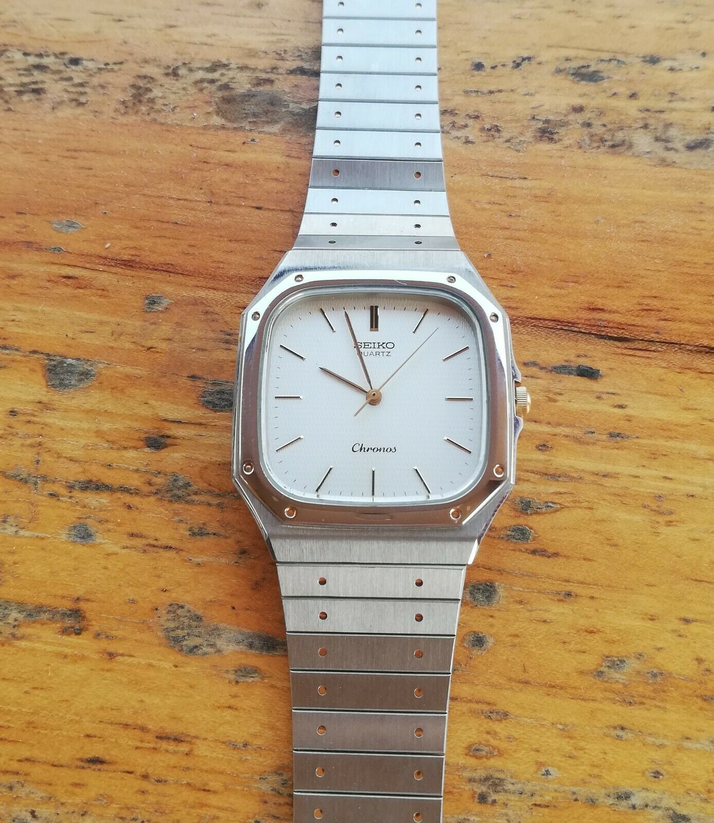 Seiko Chronos Quartz JDM 7731 5130 Kanji JDM March 1989 Textured