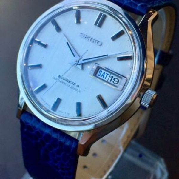 Vintage April 1967 SEIKO 8346-8000 BUSINESS-A 27Jewels - LINEN DIAL ...