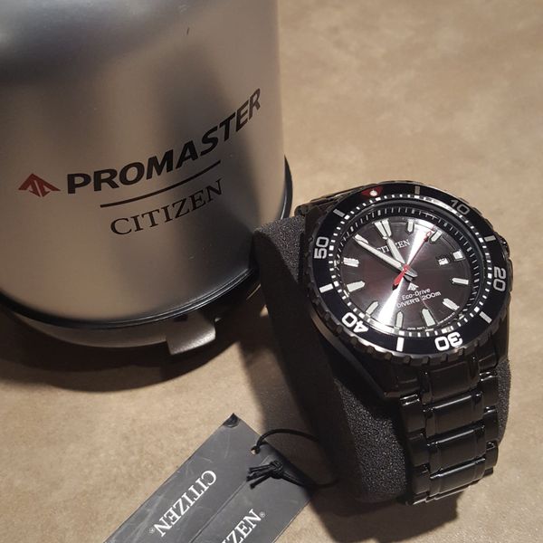 Fs Citizen Promaster Pvd Dive Bn0195 54e Eco Drive Divers Diver 200m On Bracelet Black Dial 8116