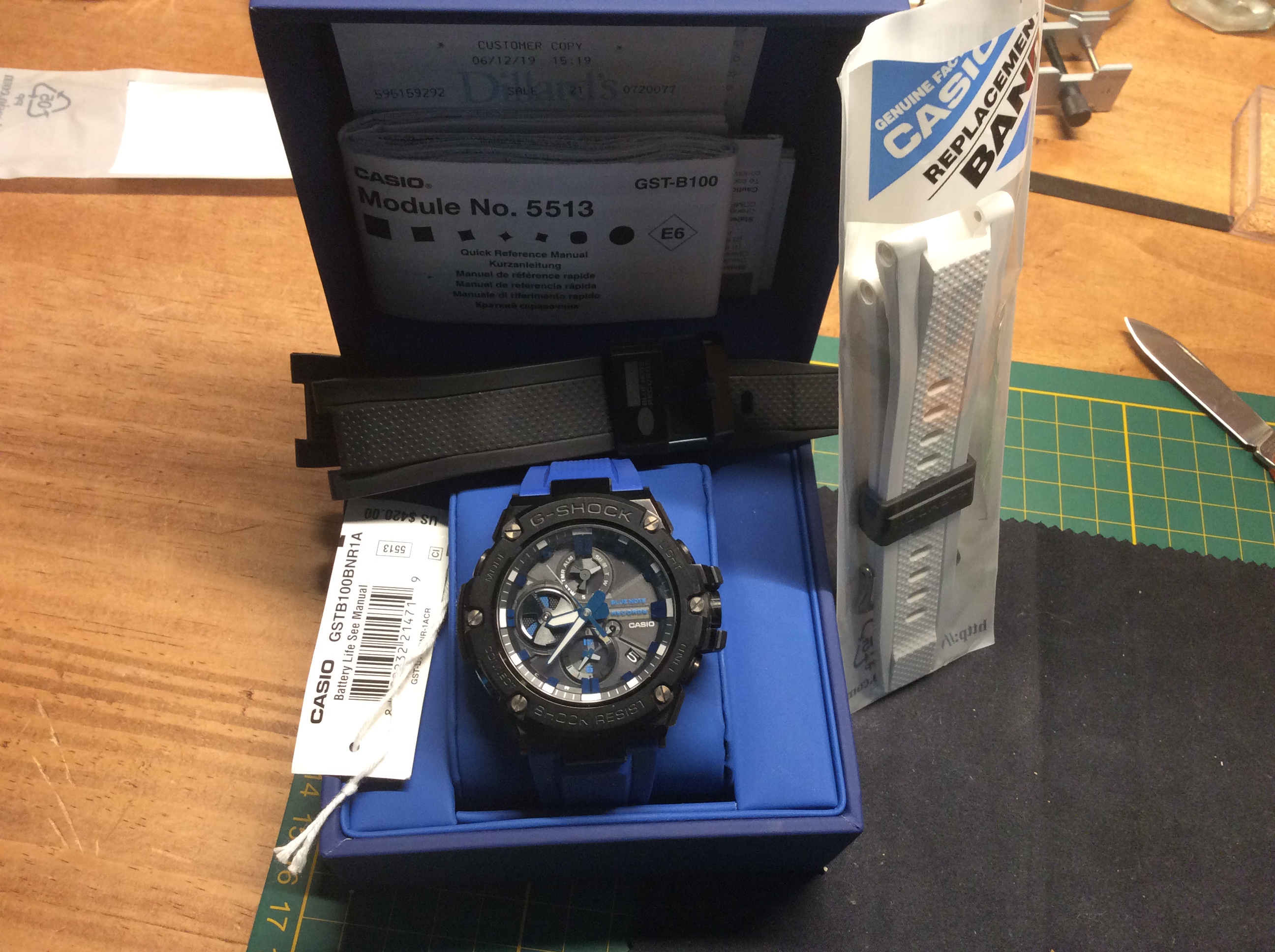 FS: Casio G Shock Blue Note Records GSTB100BNR1A | WatchCharts