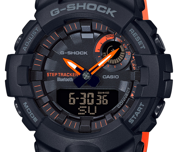 Casio G Shock Step Tracker Gmab800sc 1a4 Orange Women 0m Bluetooth Watchcharts