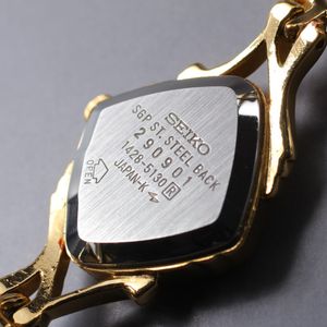 Vintage 1982 [N MINT] Seiko Bracelet 1428-5130 Gold Roman Small Qz