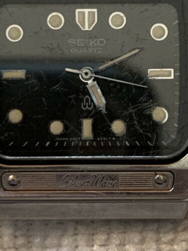 1981 Seiko Silver Wave Ana Digi Watch H357-514A SQUARE ARNIE