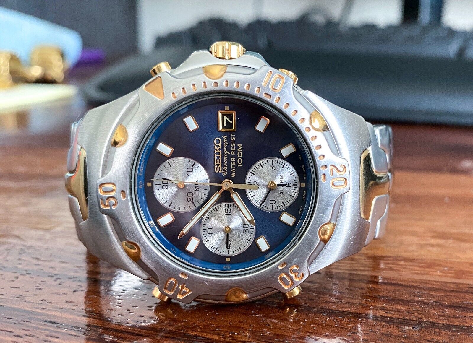 SEIKO CHRONOGRAPH - 7T32-6M49 - For PARTS - works