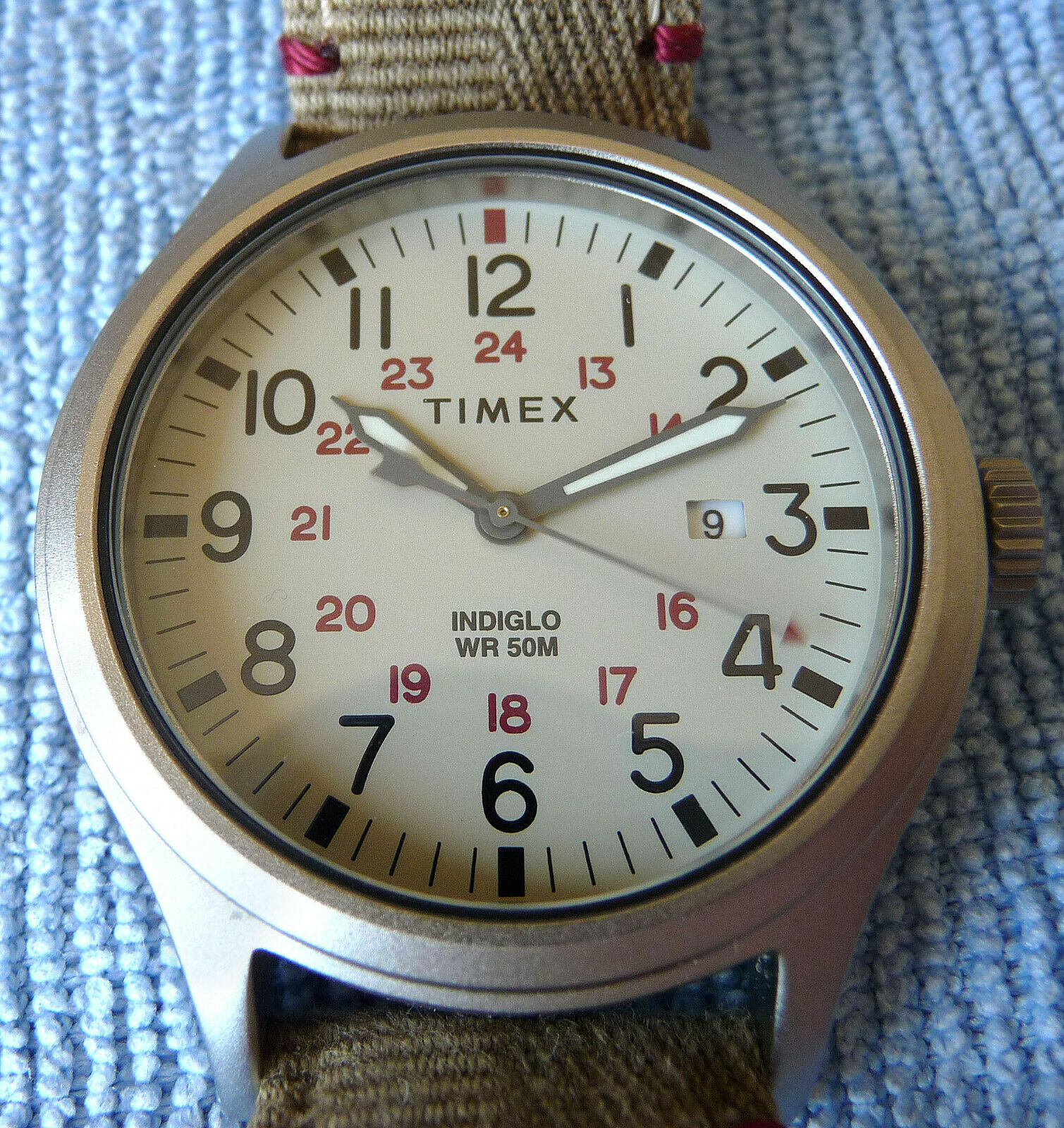 Unused Timex Allied TW2R61000 Military Field Watch Quartz 24hr Dial Indiglo WatchCharts Marketplace