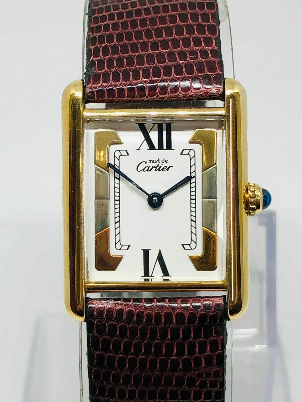 BEAUTIFUL CARTIER MUST DE CARTIER TANK VERMEIL QUARTZ Ref.590005