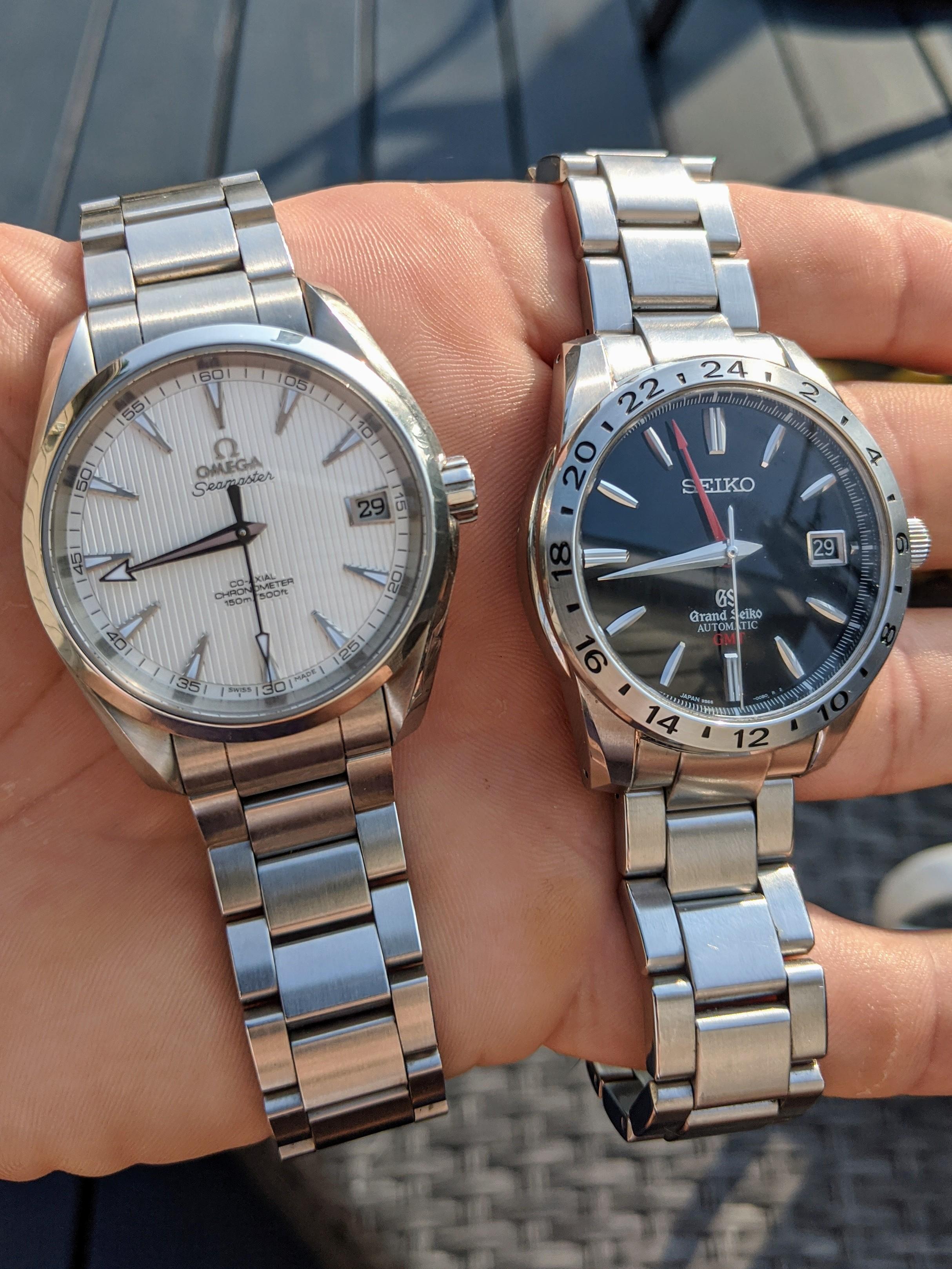 WTT Grand Seiko and Omega Aqua Terra WatchCharts Marketplace