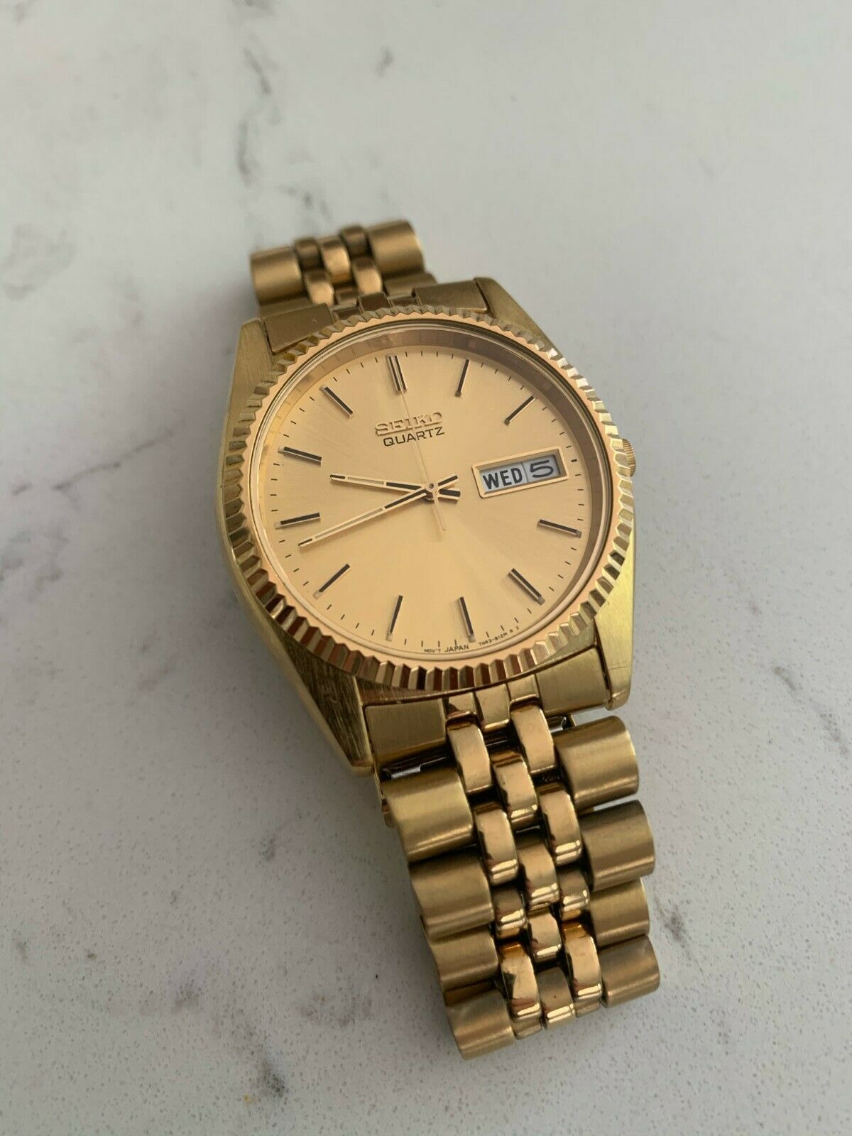 Seiko Men's SGF206 Gold-Tone Stainless Steel Dress Watch | WatchCharts