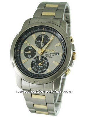 FS Seiko Titanium Chronograph Alarm SNAE49P1 SNAE49 SNAE49P 100M Men s Watch WatchCharts Marketplace