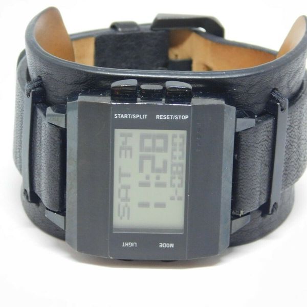 Fossil JR-9305 Genuine Leather Quartz Digital Men's Watch