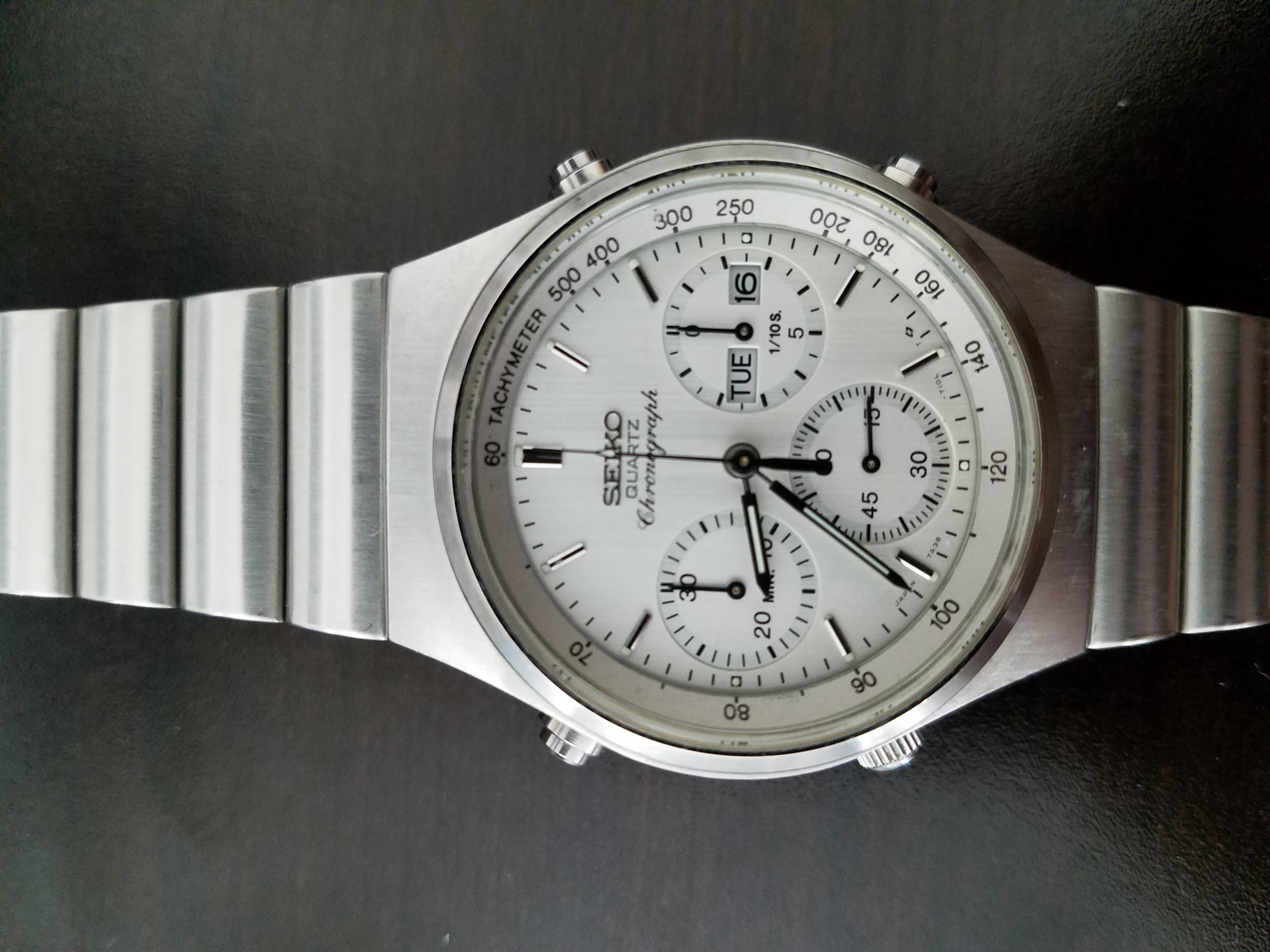 FS Vintage Seiko 7A38 7190 Quartz Chronograph on original