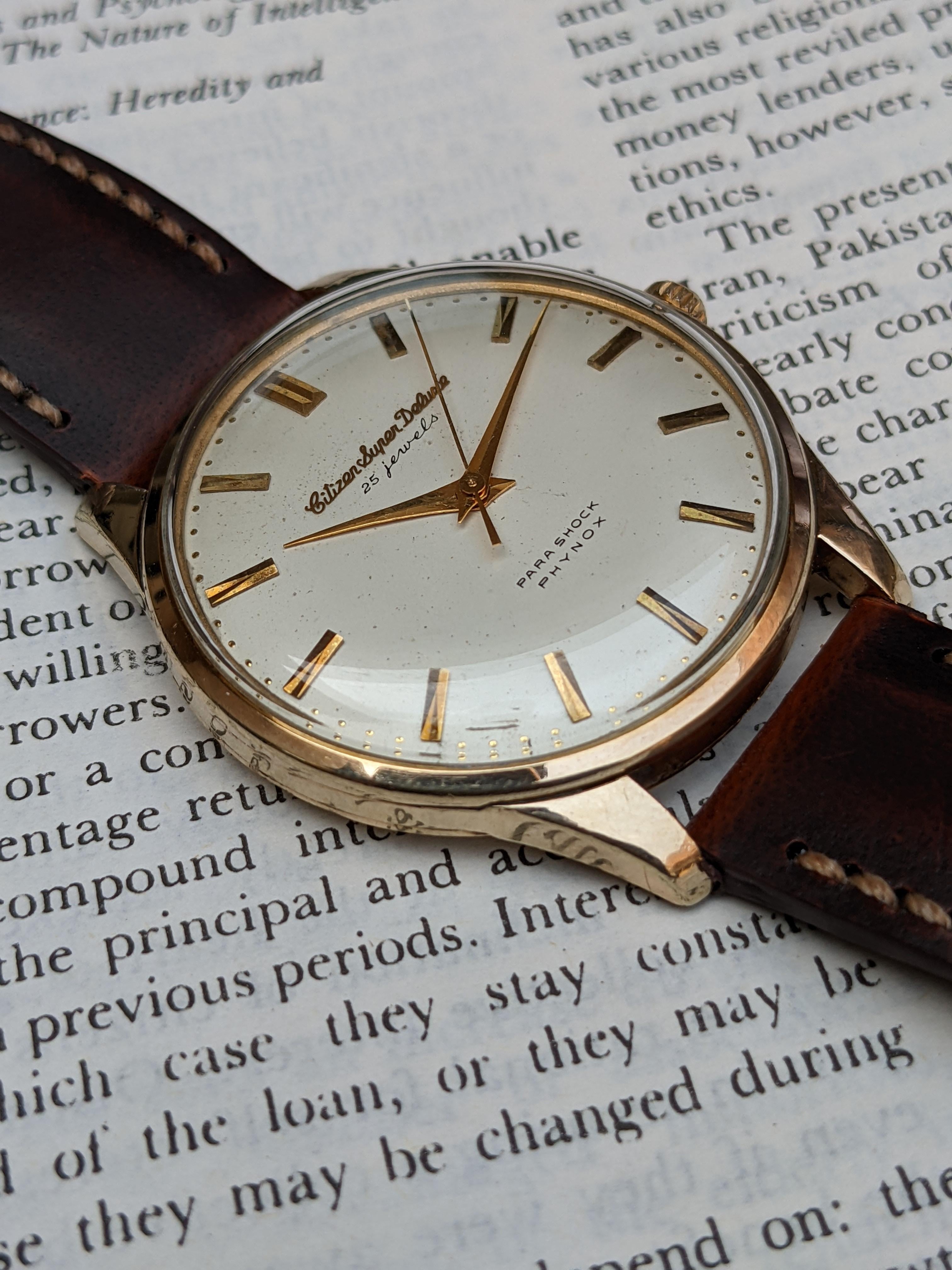 WTS] Citizen Super Deluxe Para Shock - Phynox 14k 80 Microns