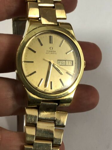 VINRAGE OMEGA 366 0833 GENEVE AUTOMATIC DAY DATE CAL 1022 GOLD