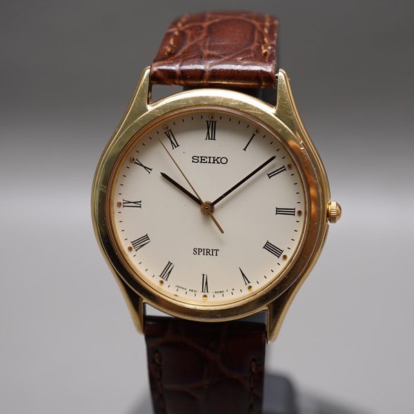 [WTS] Vintage 1985 Seiko Spirit 5E21-6D70 Gold Tone Roman Dial Quartz ...