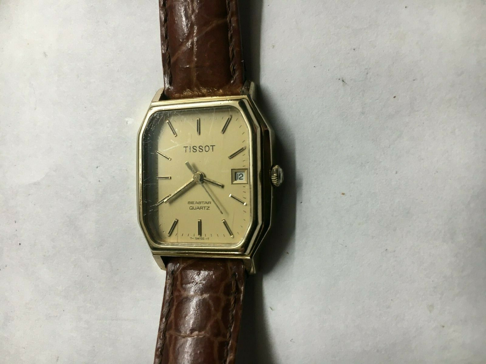 Tissot Seastar Vintage Gold Plated Ladies 7 Jewel Quartz Movement