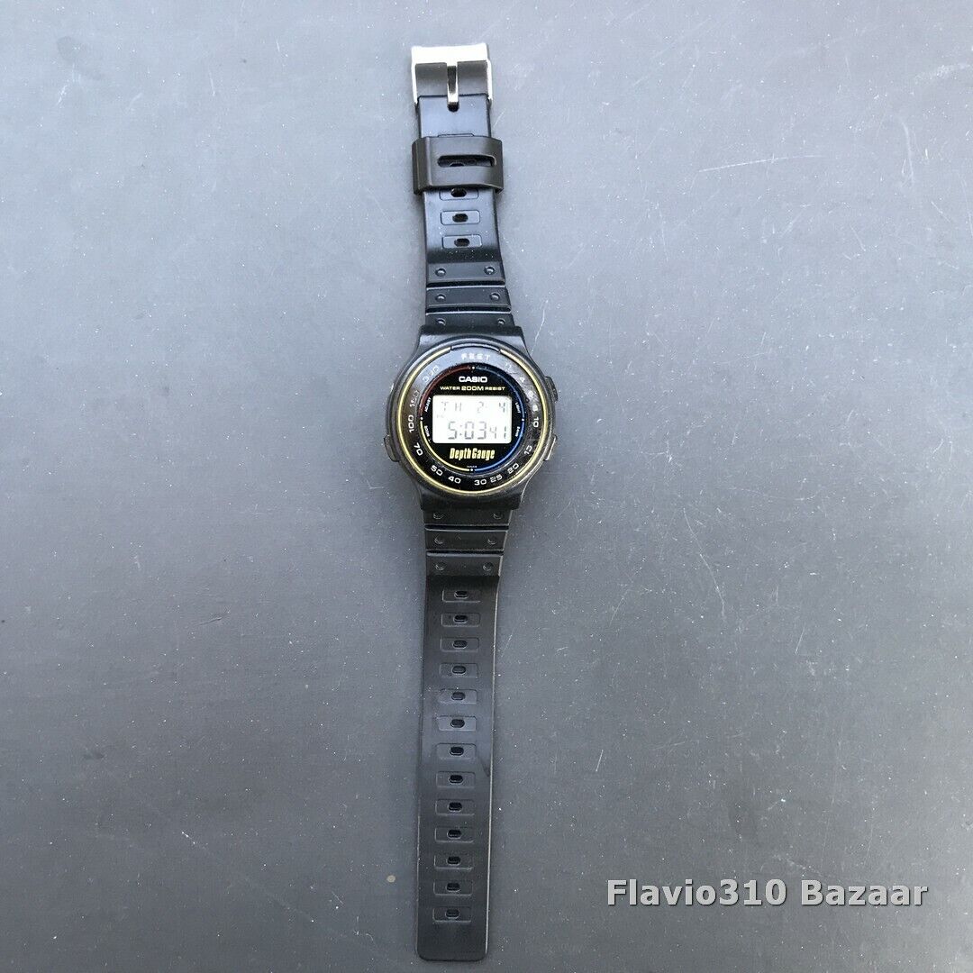 CASIO DW-220 Depth Gauge 日本製 Rare 1986 CASIO DW-220DG (558) Depth Gauge Japan M Vintage Diver