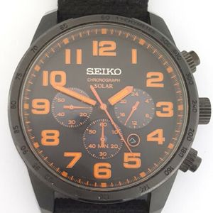 Huge Seiko Blacked Out V175-0CG0 Chronograph Orange Dial Watch To Fix |  WatchCharts