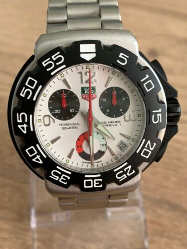 Tag Heuer Formula 1 CAC1110-0 Chronograph white Dial 41mm Full