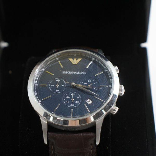 Emporio Armani Chronograph Steel Sports Watch Ref AR2494 Quartz WORKING ...