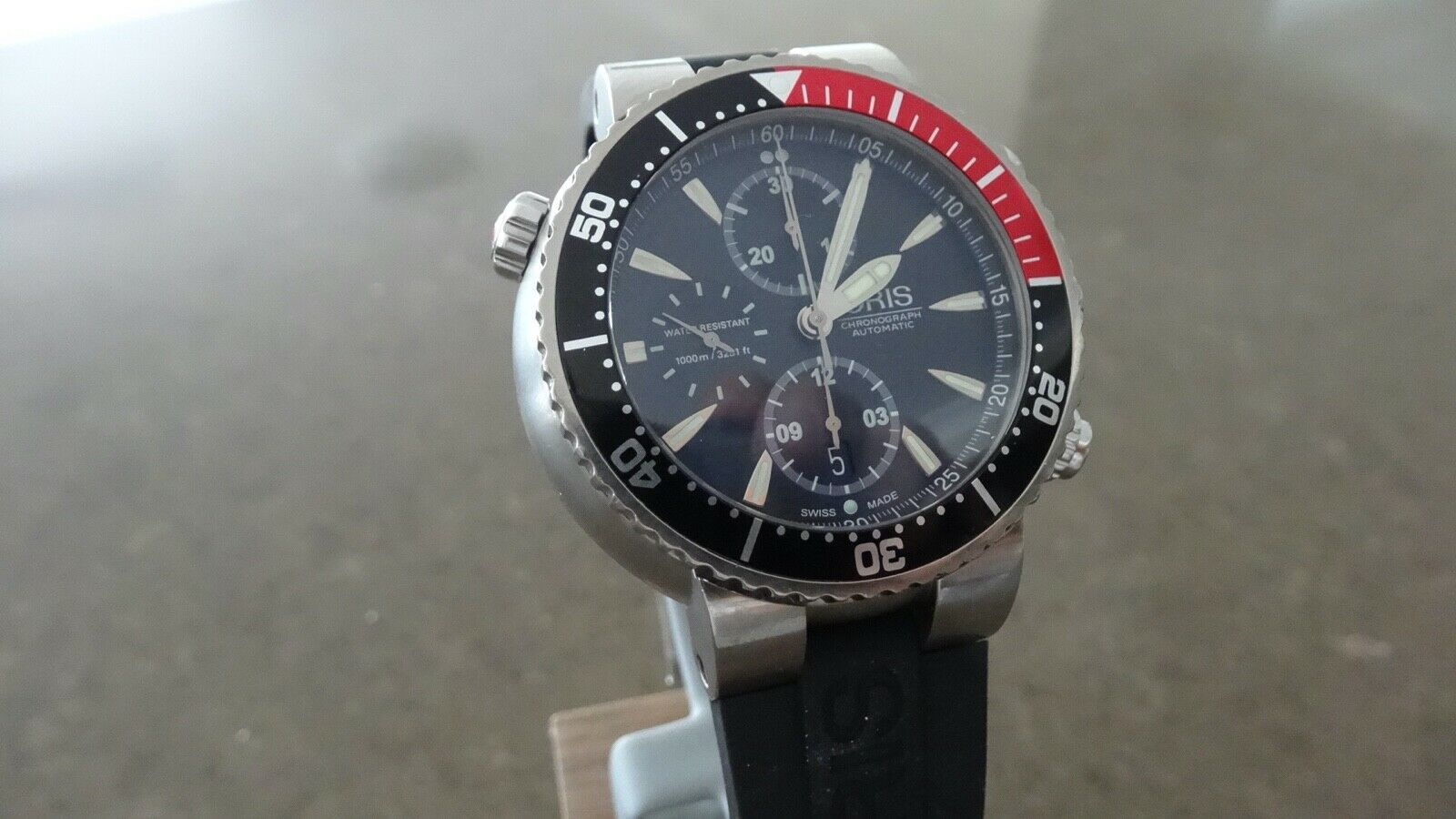 100 Authentic Oris TT1 Chronograph BRAND NEW BEZEL Titanium