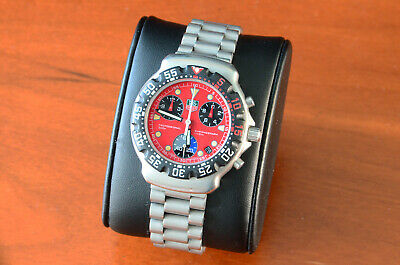 Tag Heuer Formula 1 Professional Chronograph CA1215 Red Dial Rare