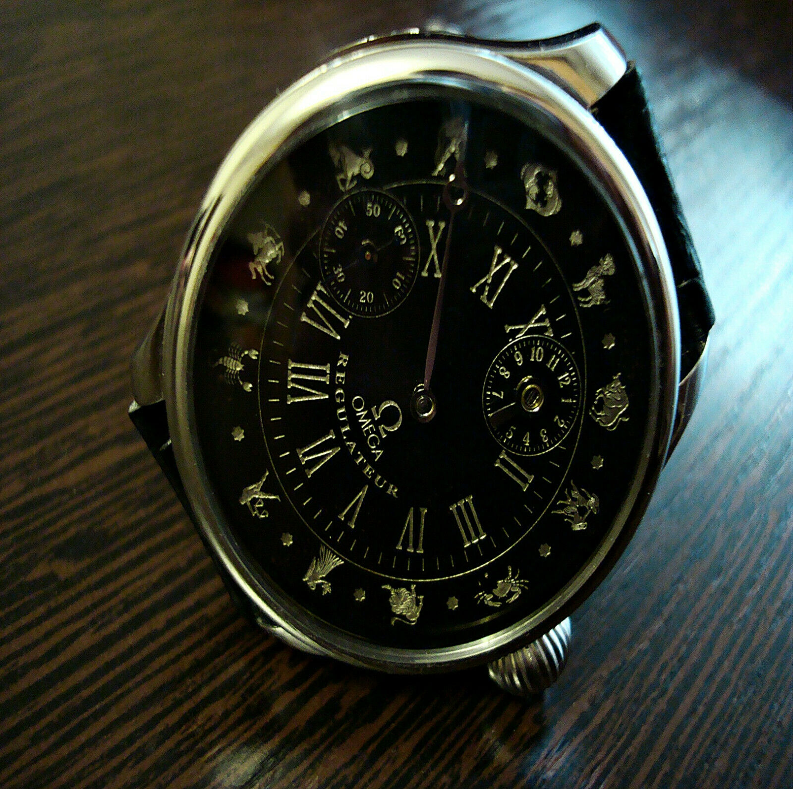 OMEGA REGULATEUR SIGNS OF THE ZODIAC VINTAGE SWISS POCKET WATCH