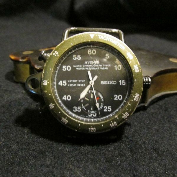 Rare Seiko Avenue 8M26-7030 Chronograph,kaki, military style.running |  WatchCharts Marketplace