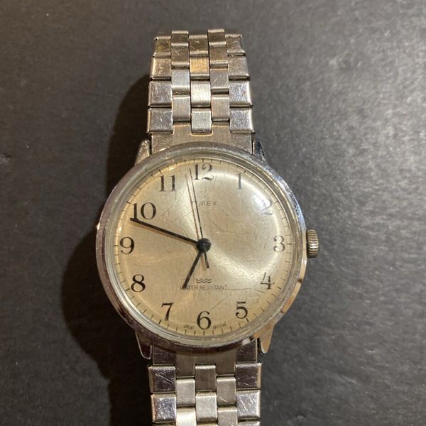 Montre Vintage Timex Mécanique Calibre 475 - Grande-Bretagne - Résistante à L'eau - Pièce De Collection