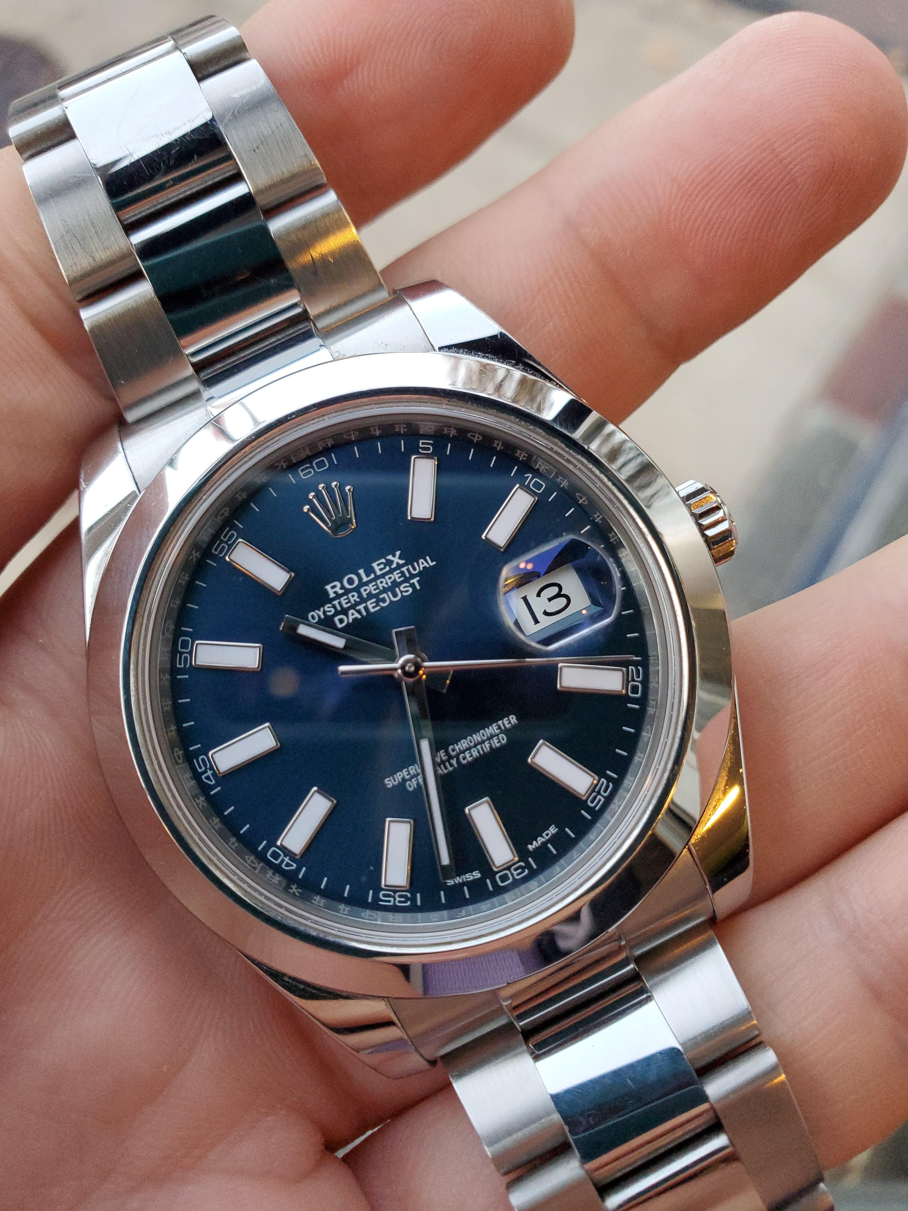 Hassy Uenighed Overbevisende WTS] Rolex Datejust II 41mm Blue Stick Dial - With Box & Papers - 116300 |  WatchCharts