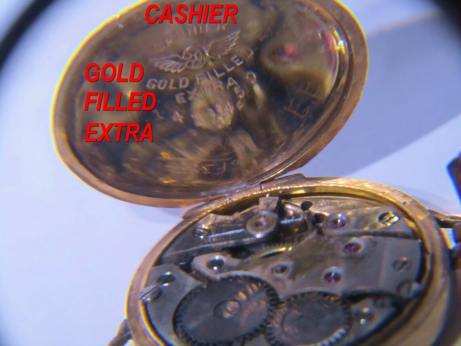 WALTHAM Vintage gold filled ladies pocket watch CASHIER A.W.C. Co |  #885381583
