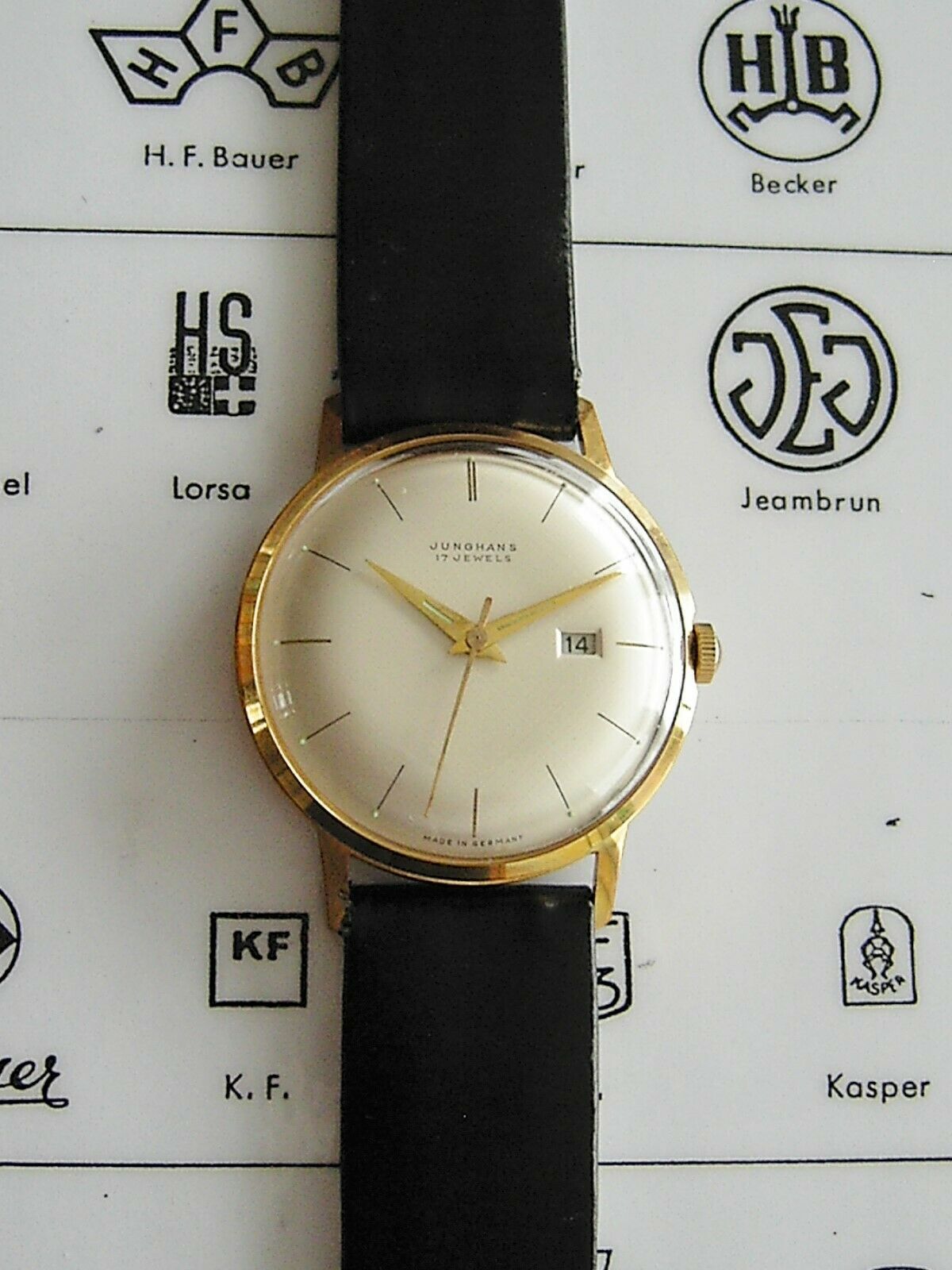 Junghans Max Bill 1962 Kaliber 93 S10 Handaufzug Datum