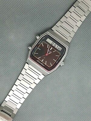 Rare SEIKO Vintage Digital Watch BOND ERA H557-513A SILVERWAVE 80s 
