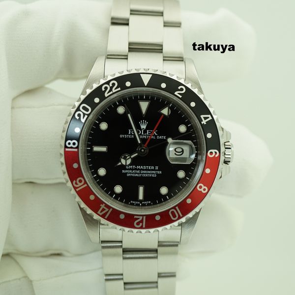 FSOTRolex 16710A GMT MASTER II BLACK RED COKE BEZEL K SERIAL LUG HOLES
