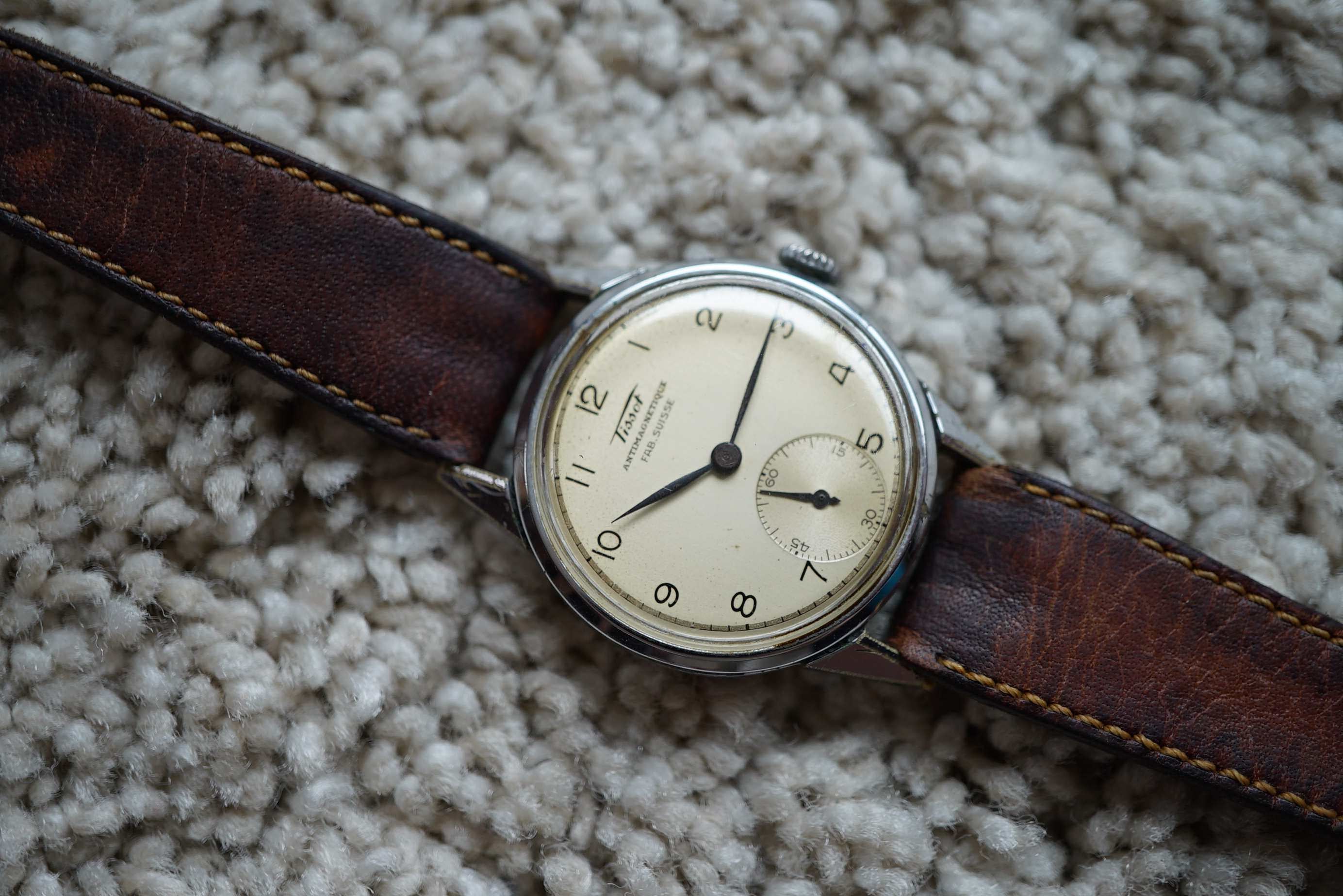 WTS RARE 1947 Tissot Fab Suisse Chrome all original Blued