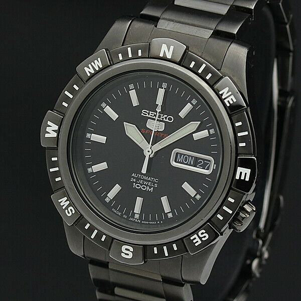 GW! SEIKO 5sports Men's ATwatch 24jewels 100M 4R36-00C0 Day/Date made in JP  | WatchCharts Marketplace