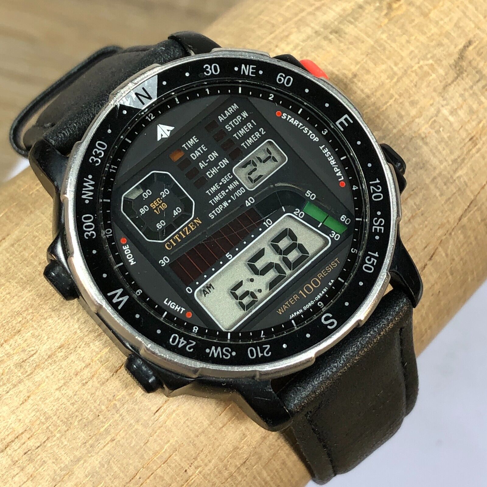 Rare Vintage Citizen D060-086970 42-6035 Promaster Windsurfer 39mm