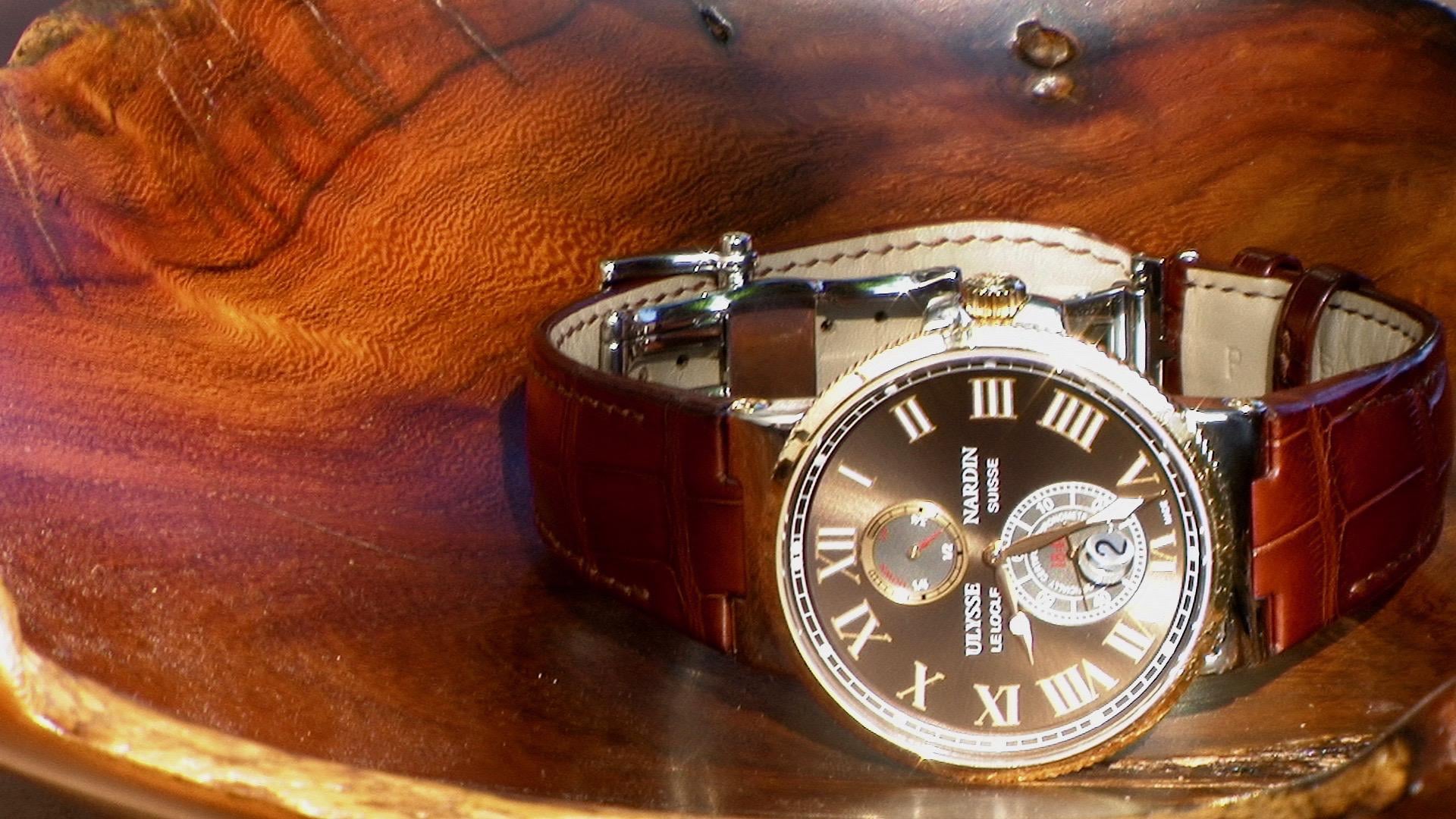 WTS WTT Ulysse Nardin Maxi Marine Chronometer 18k Rose Gold Brown