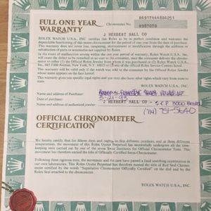 Rolex Warranty 2024 Paper