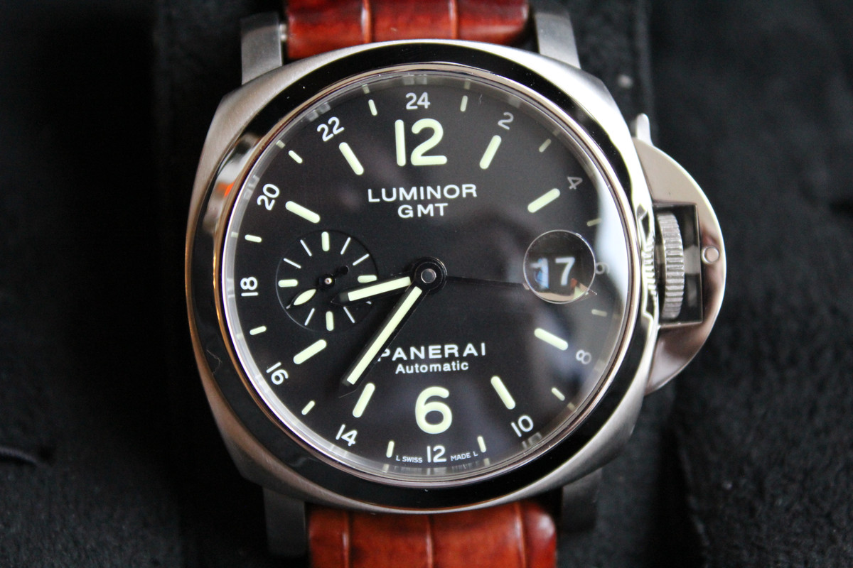 FS Panerai PAM 244 Luminor Marina 40mm GMT W BOXES PAPERS