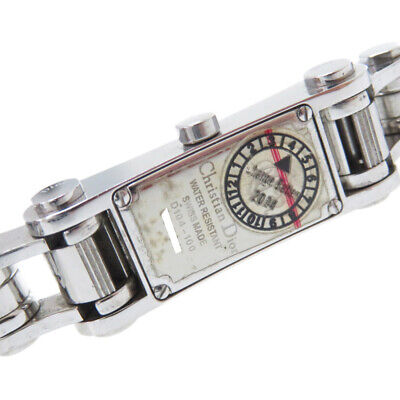 AUTHENTIC Dior D104-100 Quartz Dior 66 Wrist watch Black/Silver