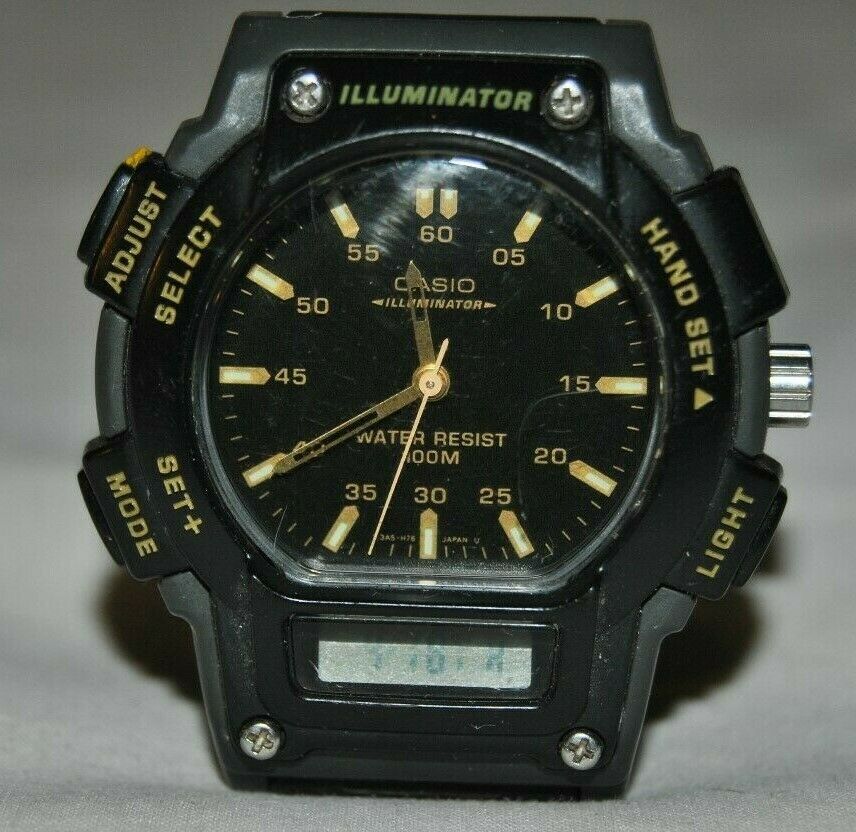 casio illuminator water resist 100m