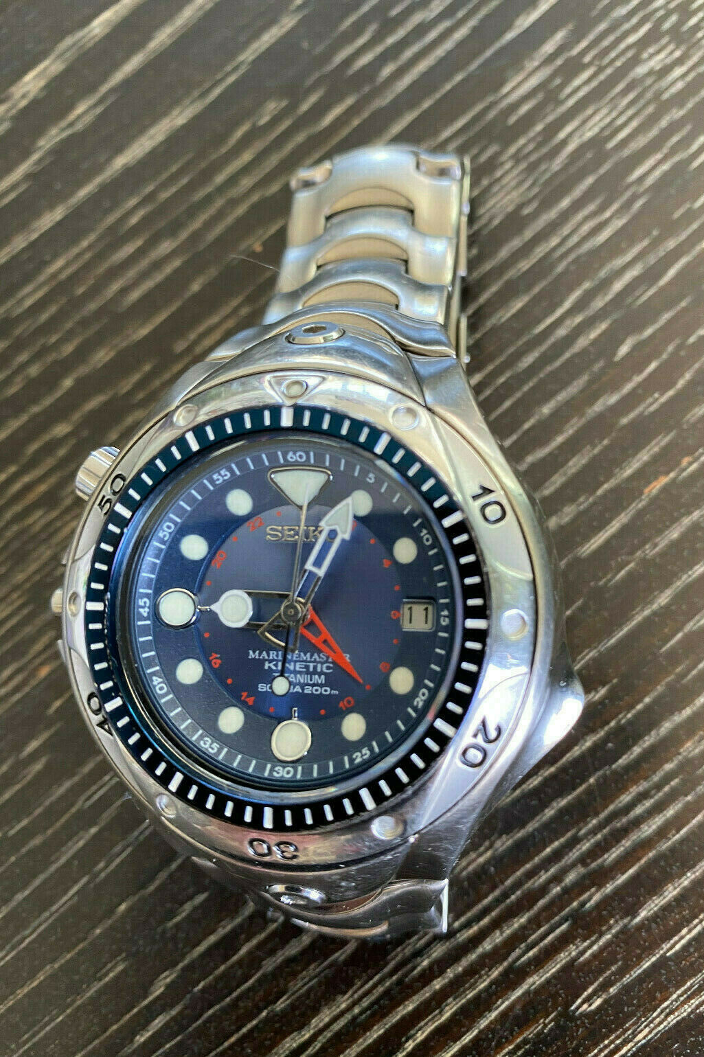SEIKO MARINEMASTER Kinetic Titanium Scuba 200M 5M65-0A60